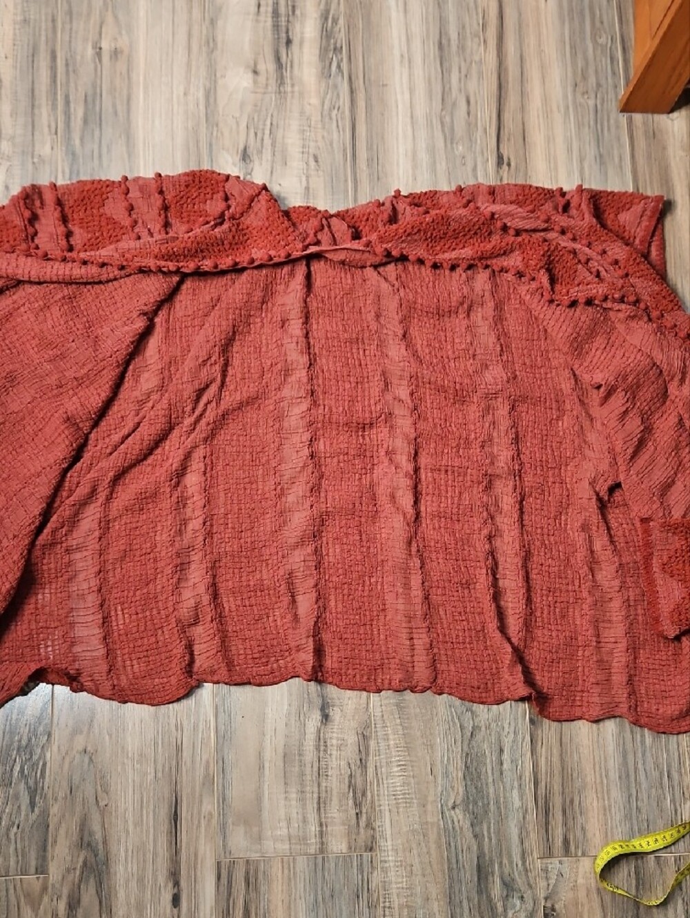 Bali From 3 Bird Nest Embroided Rust Open-Knit Women’s Kimono Poncho Top OSFM - Picture 9 of 9
